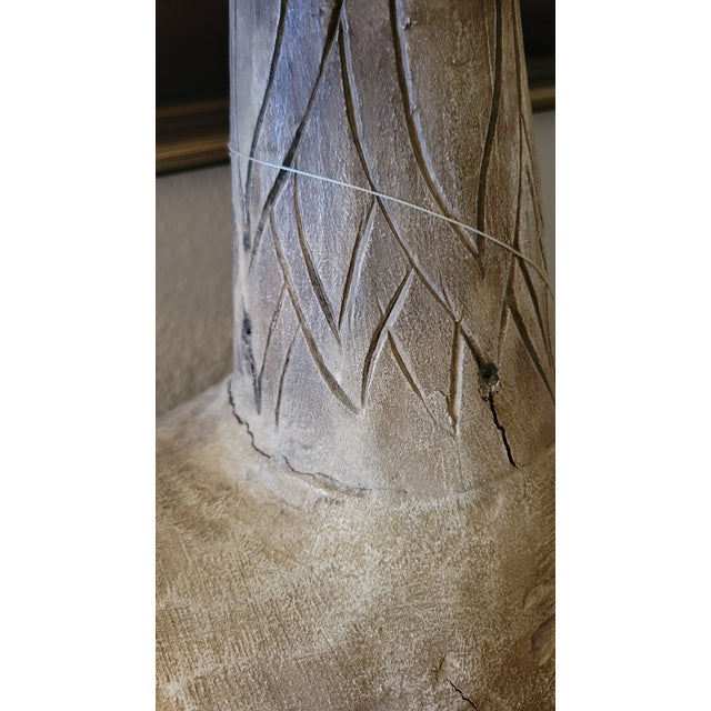 Tan Vintage Carved Deer Wooden Sculpture For Sale - Image 8 of 12