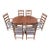 Vintage Asher Benjamin Tiger Maple Extension Dining Table Set For Sale