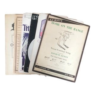 1930's American Music Sheets (Set of 6), Home on the Range For Sale