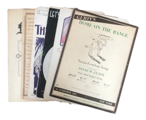 1930's American Music Sheets (Set of 6), Home on the Range