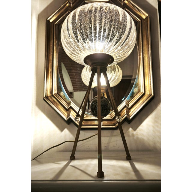 Italian Table Lamp in Hand-Blown Gold-Fleck Glass from Gallo, Tuscany, 2000s For Sale - Image 10 of 11