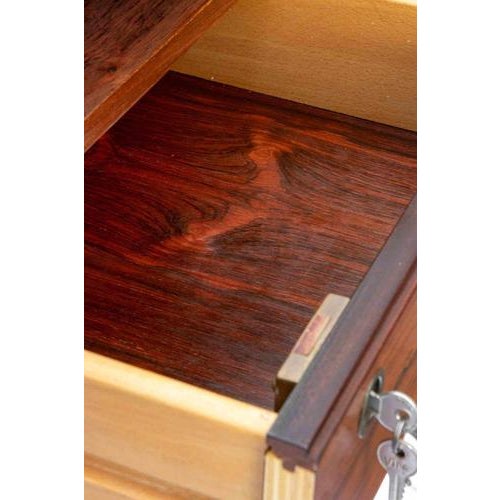 1960s Vintage Rosewood Desk Set attributed to Gianfranco Frattini, 1960s, Set of 2 For Sale - Image 5 of 10