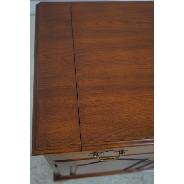 Henkel Harris Cherry Flip Top Bar Cabinet For Sale - Image 10 of 18