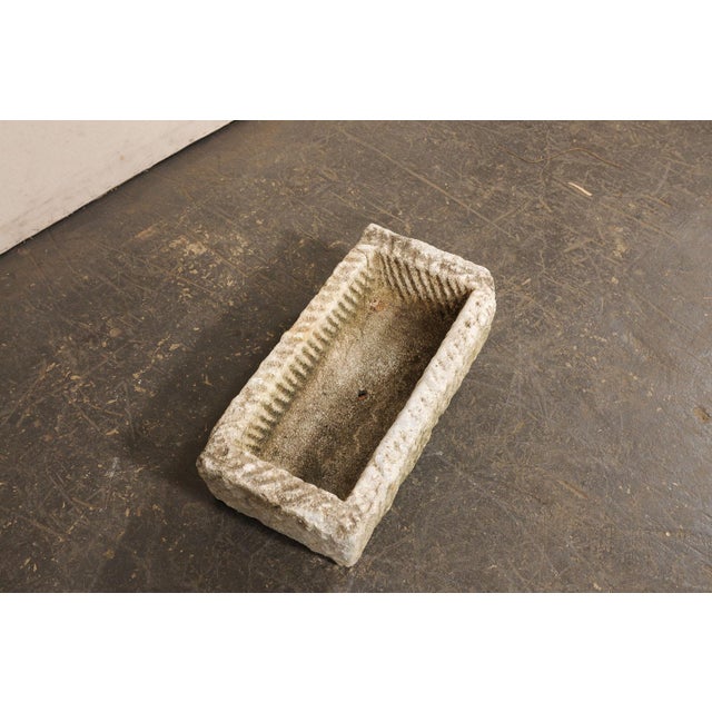 19th C. Spanish Rectangular Stone Planter For Sale - Image 9 of 11