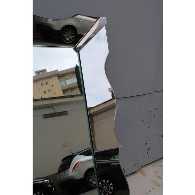 Large Vintage French Scalloped Mirror, 1960 For Sale - Image 13 of 16