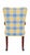English Vintage English-Style Plaid Armchair in Blue & Yellow For Sale - Image 3 of 4
