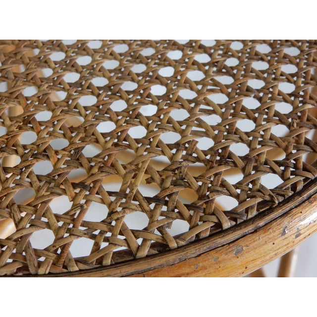 Early 1900's Thonet Bent Rattan & Wicker Stool For Sale In Las Vegas - Image 6 of 8