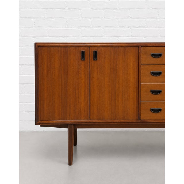 Brown Mid Century Danish Rosewood Credenza | Sideboard Dresser, Denmark, C. 1960s For Sale - Image 8 of 14