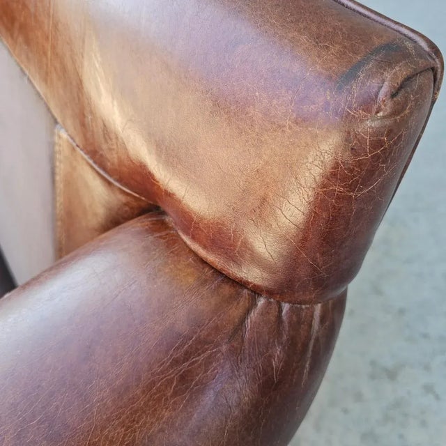 Restoration Hardware Lancaster Luxe Depth Brompton Sofa in Cocoa Leather For Sale - Image 10 of 12