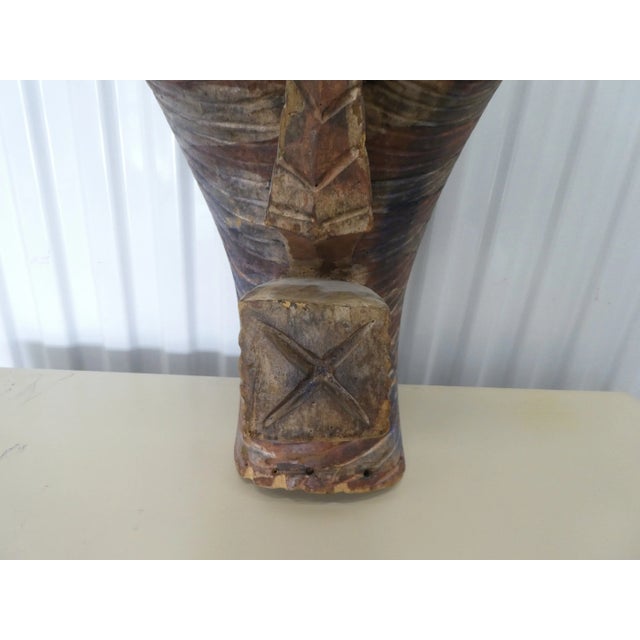 African Songye Mid Century Hand Carved Wooden Tribal Mask For Sale In Miami - Image 6 of 12