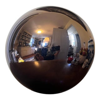 Large Lavender Mercury Glass Garden Gazing Sphere or Witch's Ball For Sale
