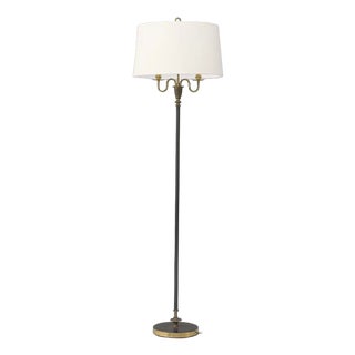 French Empire Style Brass Floor Lamp, 1950s For Sale