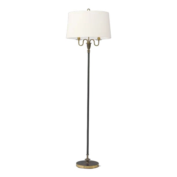 French Empire Style Brass Floor Lamp, 1950s For Sale