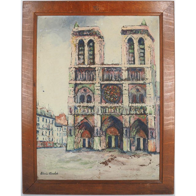 Elisée Maclet, Montmartre Moulin de la Galette, 1930, Oil on Panel, Framed For Sale