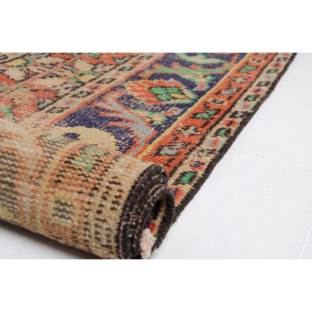 Mid 20th Century Kurdish Anatolian Floral Runner For Sale - Image 4 of 9