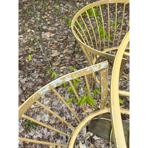 Vintage Iron Outdoor Dining Table and Chairs Set of 7 For Sale - Image 18 of 18