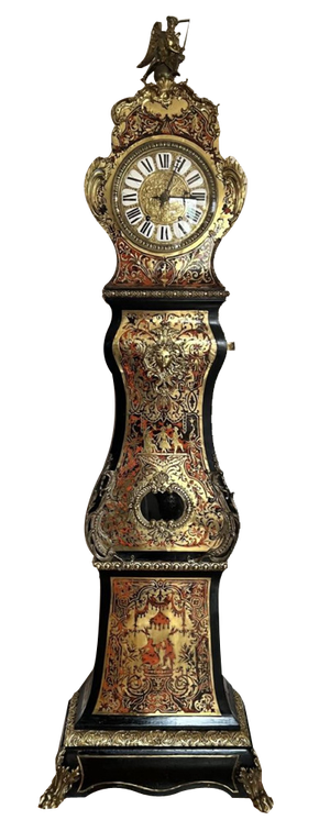 Napoleon III Marquetry Inlaid Eight Day Longcase Clock, 1870s