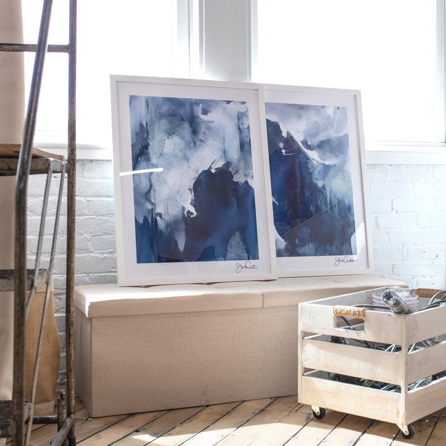 Dynamic energy and sophisticated color combine to draw you into a sea full of possibilities. Set of 2 archival fine art...