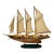 Late 20th Century Ship Model Wooden Sailboat Nautical Coastal Theme Vintage Office Decor For Sale