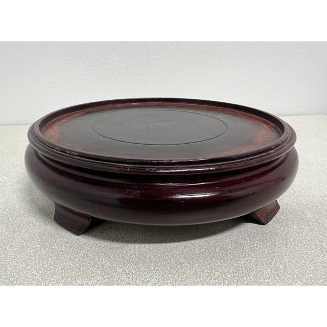 Andrea by Sadek Blue Porcelain Buddha Figurine on Stand For Sale - Image 10 of 11