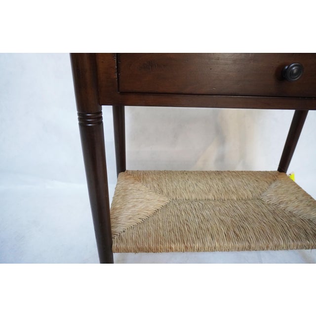 Farmhouse Miramar End Table With Drawer and Rush Shelf From Rooms & Gardens For Sale - Image 3 of 18
