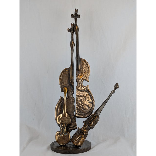 Yves Lohé, The Great Violins, 1970s, Bronze For Sale - Image 11 of 12