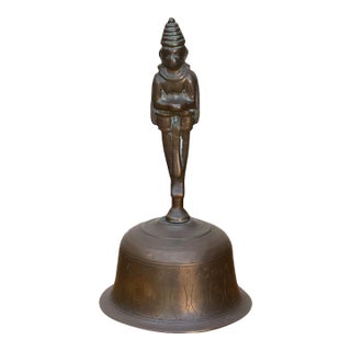 Antique Garuda Altar Bronze Hand Bell For Sale