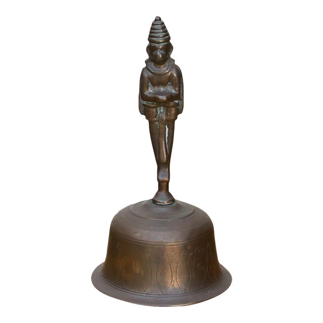 Antique Garuda Altar Bronze Hand Bell For Sale
