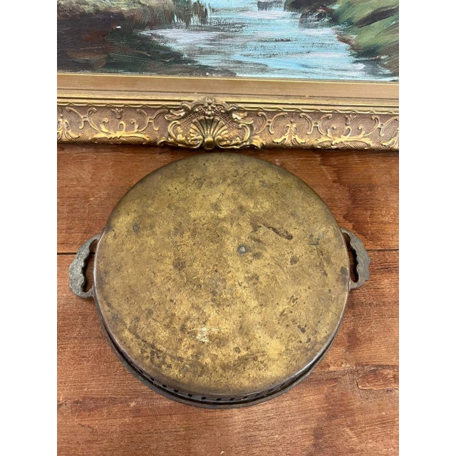 Brass 1970s Early India Import Brass Tray For Sale - Image 8 of 9