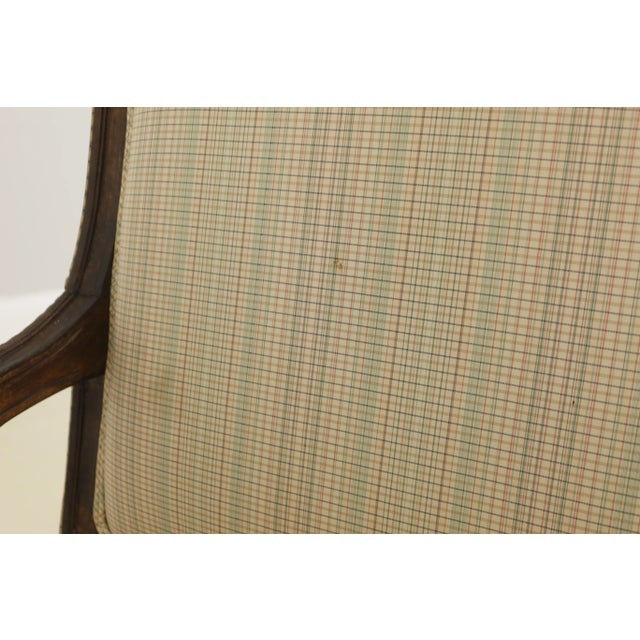 French Louis XVI Style Oversized Upholstered Open Armchair For Sale - Image 11 of 12