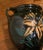 Orange Day Lily, Black Large Art Nouveau Arts & Crafts Sculptural Urn W/ Lid For Sale - Image 4 of 11