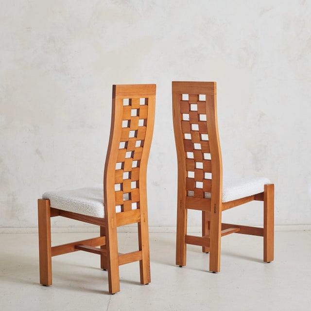 Brown Elm Dining Chair Attributed to Maison Regain, 1970s - 2 Available For Sale - Image 8 of 12
