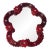 Vintage Red Floral Venetian Murano Glass Table Mirror For Sale