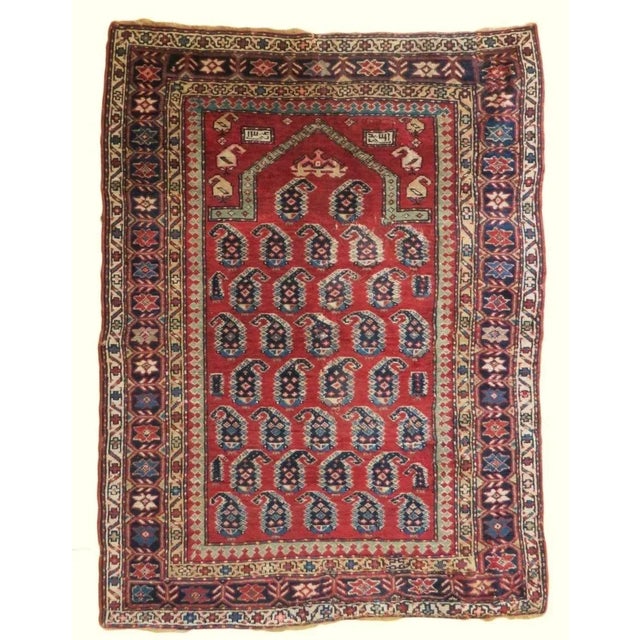 Vintage Turkish Prayer Rug- 3′ × 4′1″ For Sale - Image 13 of 13