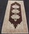 Brown Background Vintage Turkish Oushak Runner With Medallions in Cream & Ivory For Sale - Image 10 of 12