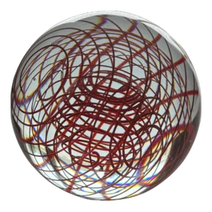 1990s Vintage Glass Art Paperweight – Decorative Collectible