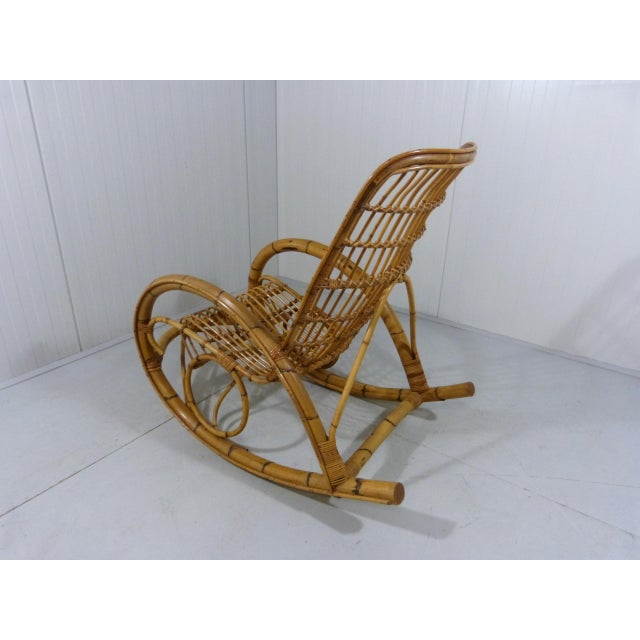 Rattan Rocking Chair from Rohé Noordwolde, 1960s For Sale - Image 13 of 14