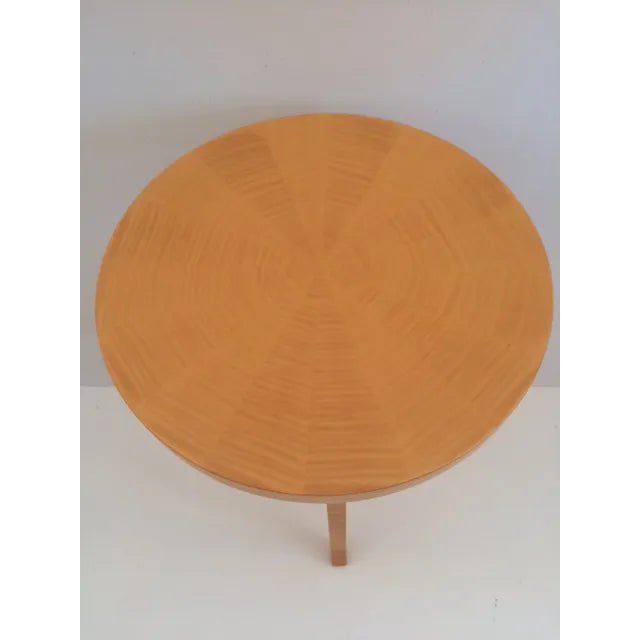 Todd Hase Sycamore Marquetry Gueridon Table For Sale - Image 9 of 10