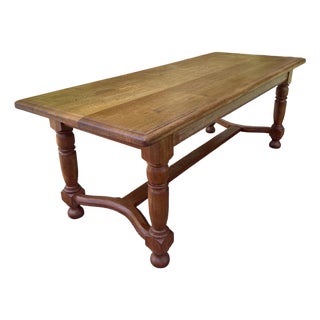 French Country Farm Dining Table For Sale