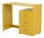 Martin Feinman for Winchendon Multiplex Modern Mustard Yellow Painted Wood Desk For Sale
