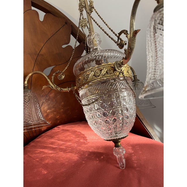 Antique Crystal Chandelier, 1920s For Sale - Image 6 of 11