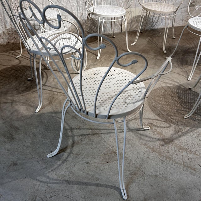 Mid-Century Modern Wrought Iron Garden Chairs by Lio Carminati, 1950s, Set of 10 For Sale - Image 12 of 18