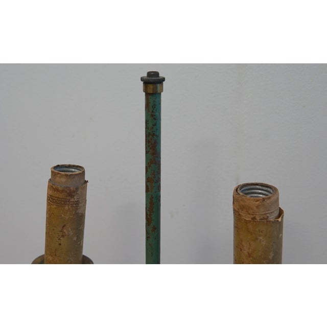Brass Rembrandt Antique Bouillotte Iron Tole Lamp, 1920s For Sale - Image 8 of 12