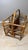 Mid-Century Modern Vintage MCM Burnt Bamboo Magazine Rack Twin Compartment Boho Tiki Accent Stand For Sale - Image 3 of 10