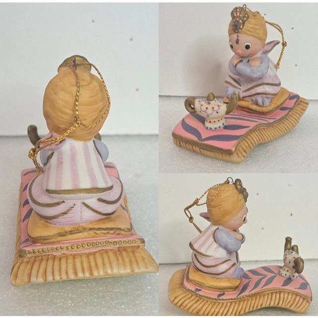 Disney Goebel “It’s a Small World” Hand-Painted Ceramic Ornament Figures, Set of 4, For Sale - Image 10 of 13