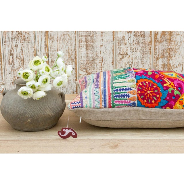 Textile Daivika Antique Tribal Grain Sack Pillow For Sale - Image 7 of 10