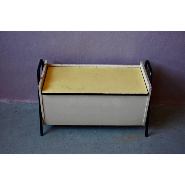 Mid-Century Wooden Toy Chest in Formica and Metal, 1950s For Sale - Image 10 of 14