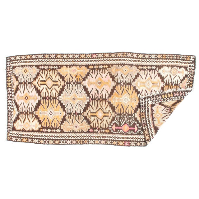 Pasargad NY Antique Persian Shiraz Kilim Rug - 3'10" x 7'11" For Sale - Image 4 of 5