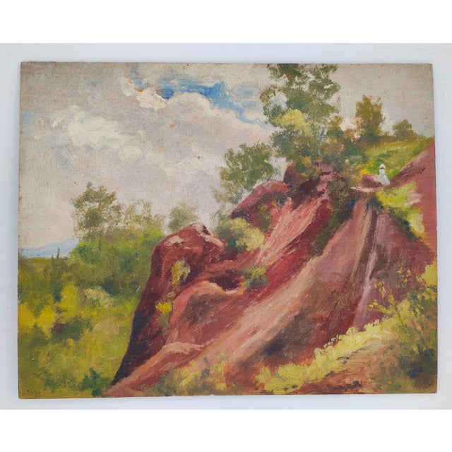 French Artist, Landscape, Oil Painting For Sale - Image 5 of 7