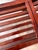 Vintage Wood Slatted Mission-Style Curved Asian Benches With Rosewood Finish, a Pair For Sale - Image 6 of 8